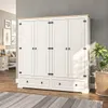 Ropero 4 puertas 2 Cajones Madera - Linea mexicana - Blanco en Blanco - Roperos y placares, Uruguay | Rústico Hogar, vista 1 de 4