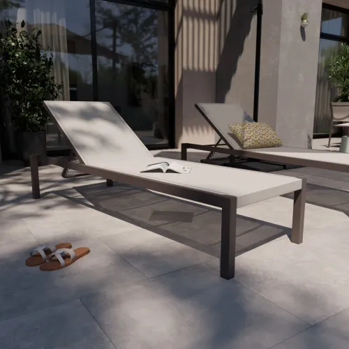 Reposera Lyra Beta Moka en Beige - Muebles para el exterior, Uruguay | Naterial Uruguay