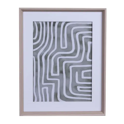 Cuadro 40x50cm Papel Verde Zebra Ii en Verde - Decoración de pared, Uruguay | Divino