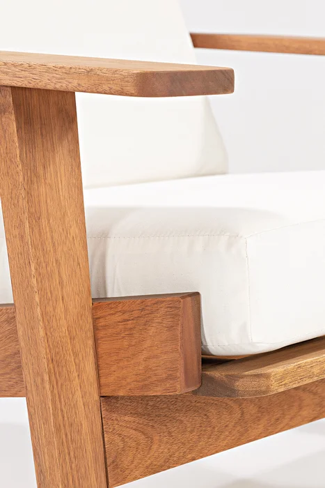POLTRONA LOTUS ACQUABLOCK CRUDO 93x87x86CM JATOBA en Madera natural - Muebles para el exterior, Uruguay | Vinibel, vista 6