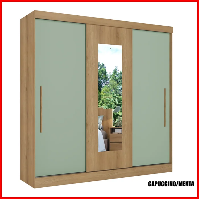 Placard 3 puertas corredizas con espejo – Vision - Roperos y placares, Uruguay | Punto Unión, vista 3