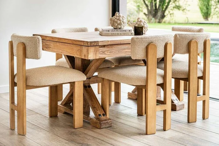 MESA COMEDOR EXTENSIBLE - 1.40 A 1.90 MTS - OLMO en Madera natural - Mesas de comedor, Uruguay | La Iberica, vista 22