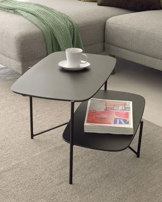 Mesa auxiliar Wigan metal negro 62 x 58 cm en Negro - Mesas de arrimo, Uruguay | Kavehome, vista 2