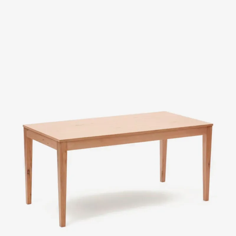 Mesa extensible Yain de chapa y madera maciza de roble - 120 (180) x 80 cm en Madera natural - Mesas de comedor, Uruguay | Kavehome