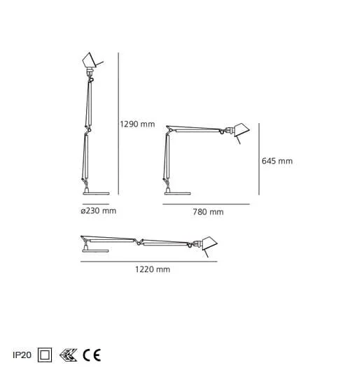 Tolomeo Midi Gris en Gris - Lámparas de mesa, Uruguay | Darko Lighting, vista 3