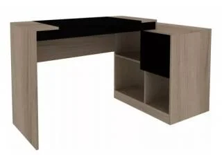 ESCRITORIO 2X1 NOGAL-NEGRO, Uruguay | Que Sal Muebleria, vista 3