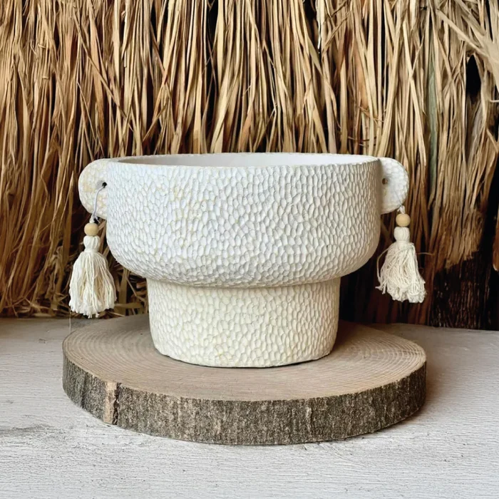 MACETA C/BORLAS 27.5x22x15.5CM - Macetas, Uruguay | Koz, vista 2
