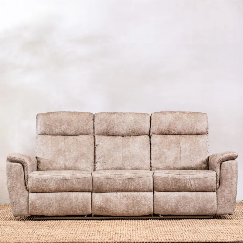Sillón Reclinable Thomas 3 Cuerpos Beige en Beige - Sillones y sofás, Uruguay | Aihaus