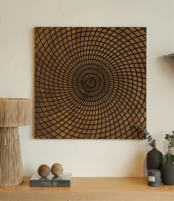 ARTE TRIBAL ESPIRAL WALNUT NATURAL en Madera natural - Espejos, Uruguay | Masinfinito Casa, vista 2