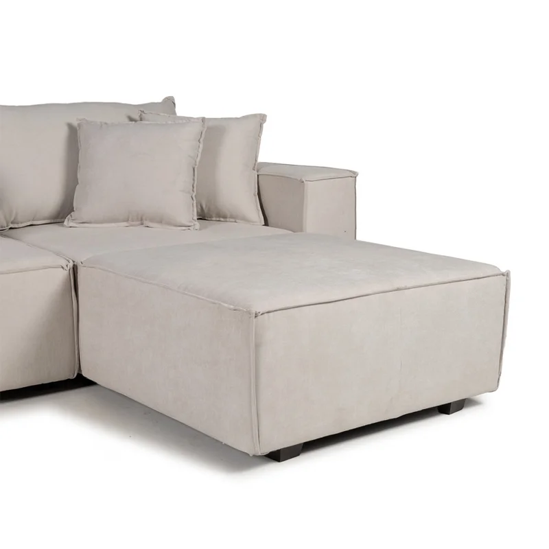 Sofá Modular Maia (3 módulos) - Tela Microfibra - 12073 (Greige) en Gris - Sillones y sofás, Uruguay | Nyr, vista 7