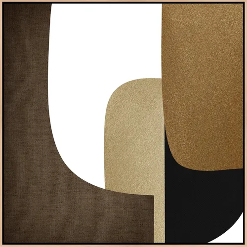 CUADRO ABSTRACTO CANVAS MARCO MADERA - Decoración de pared, Uruguay | Champagne Home