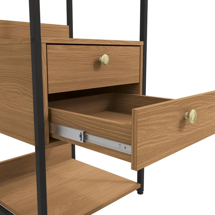 Combo Closet Abierto Modular P49 y P50 - Linea Industrial en Madera natural - Roperos y placares, Uruguay | Balton, vista 6