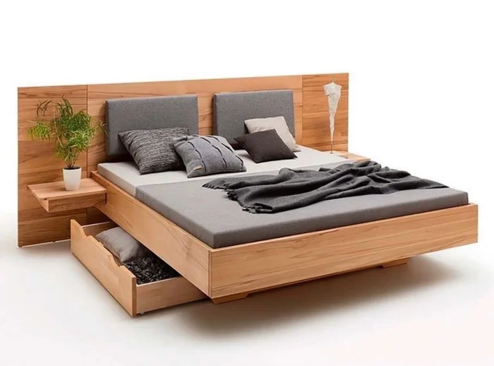 Cama Asiática en Madera natural - Dormitorio, Uruguay | Treehouse Deco