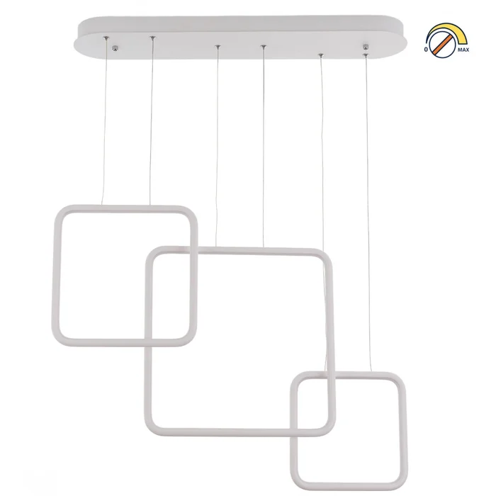 Colgante led lineal tres marcos verticales 58W Dimerizable en Blanco - Lámparas colgantes, Uruguay | Iluminica, vista 2