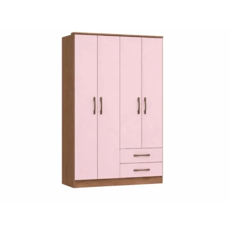 Ropero Toquio 4 Puertas Blush Mdp en Rosa - Roperos y placares, Uruguay | Albanés