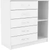 Cómoda Cajonera 5 cajones / 1 puerta en Blanco - Cómodas, Uruguay | Palermo Casa Deco, vista 5 de 6