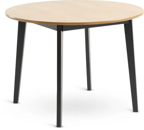 Mesa de comedor JEGIND Ø105 roble/negro en Madera natural - Mesas de comedor, Uruguay | JYSK