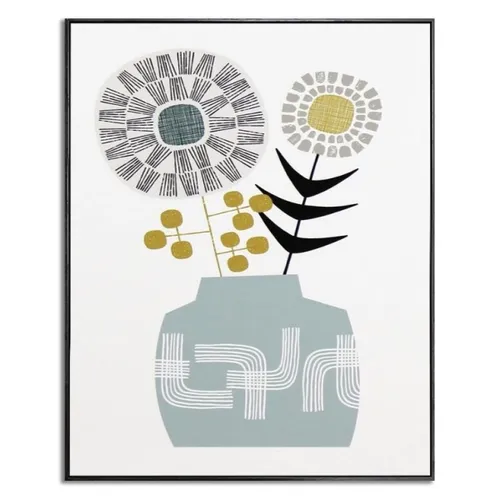 CUADRO CANVAS 40x50cm MARCO FLORERO GEOMÉTRICO 3 - Decoración de pared, Uruguay | Decohogar