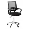 Silla escritorio Negra Mesh base cromada - Escritorios y sillas de escritorio, Uruguay | Que Sal Muebleria, vista 4 de 5