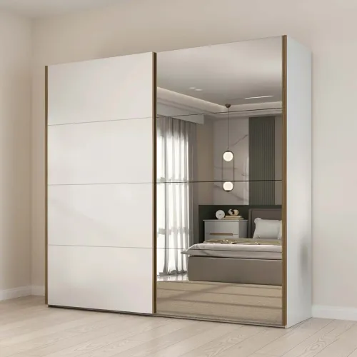 Placard 2 Puertas Mdf Blanco Trentino en Blanco - Roperos y placares, Uruguay | Divino