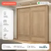 Ropero Armario Tripoli 2 Puertas Corredizas 4 Cajones Telescópicos - Castaño - Roperos y placares, Uruguay | Mulata, vista 1 de 10