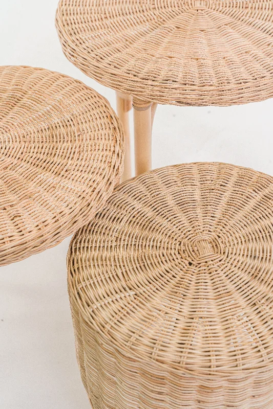 CONJUNTO MESAS LATERALES GATRI 50DIAMX35/40/45H CM en Madera natural - Mesas de arrimo, Uruguay | Vinibel, vista 3