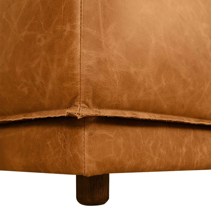 Sillón 3 Cuerpos Cuero-100-natural Marron Romeo Camel en Beige - Sillones y sofás, Uruguay | Divino, vista 7