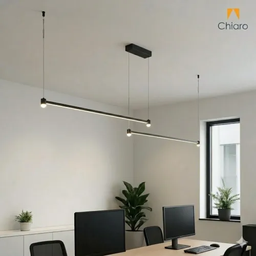 Colgante Led lineal doble color negro 40w Dimerizable en Negro - Lámparas colgantes, Uruguay | Iluminica