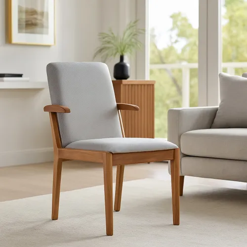 Silla York - Tela Rústica - 557 (Beige) en Beige - Butacas, banquetas y puffs, Uruguay | NYR