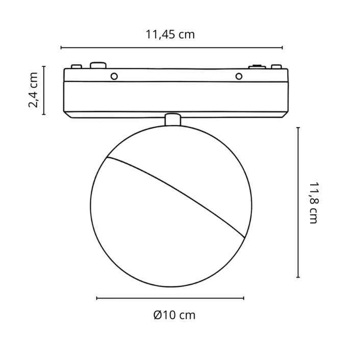 Luminaria LED Bola Magnético G2 6W 2700K Blanco en Negro - Lámparas colgantes, Uruguay | Serlux, vista 5