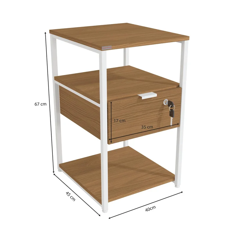 Estante Auxiliar Con Cerradura - Linea Industrial en Madera natural - Bibliotecas, Uruguay | Balton, vista 8