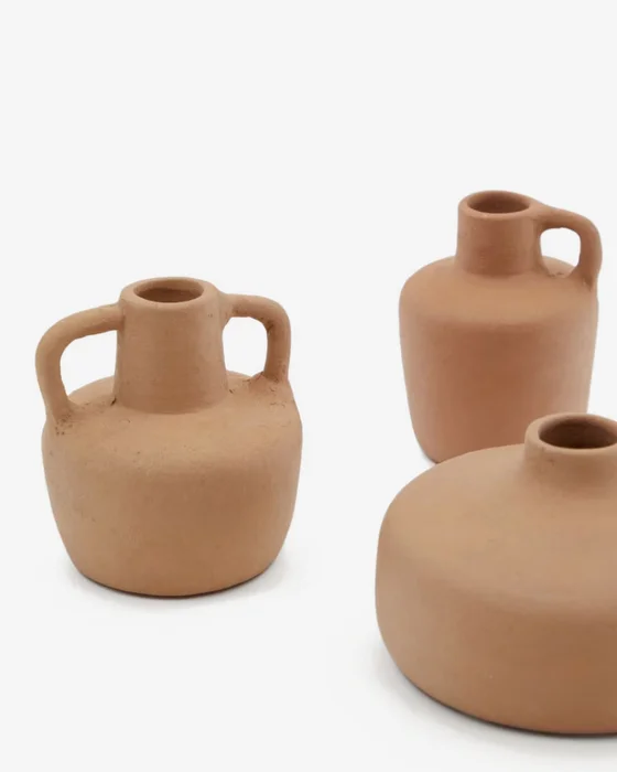 Set Sofra de 3 jarrones de terracota 6 cm / 7 cm / 10 cm en Rojo - Jarrones, Uruguay | Kavehome, vista 3
