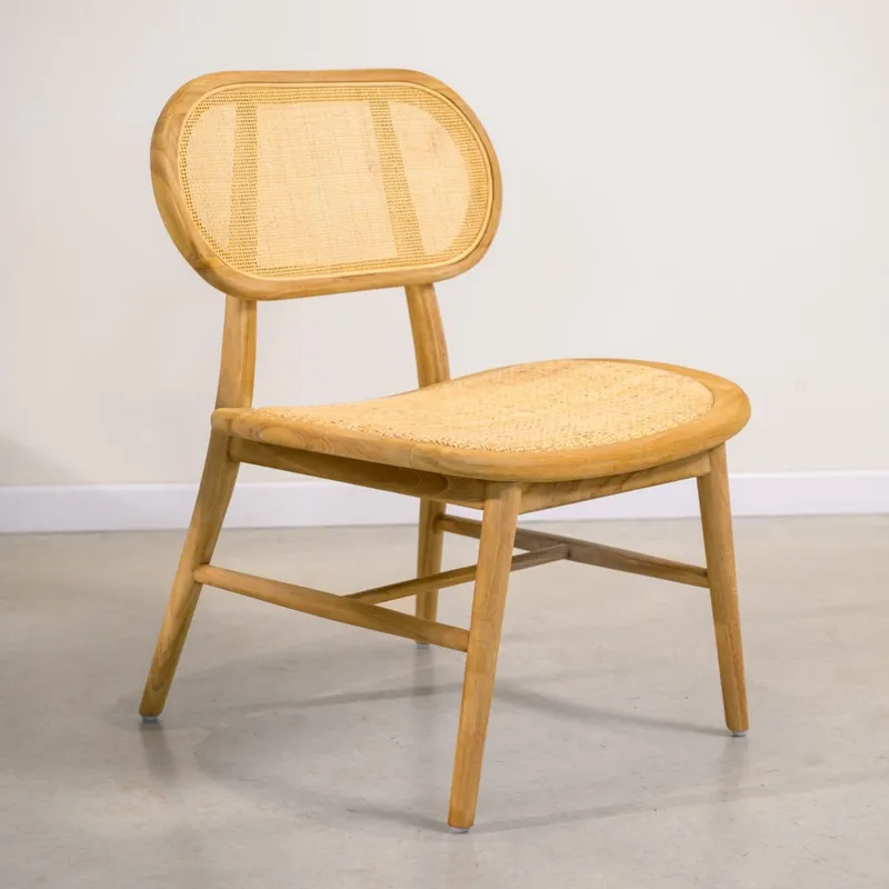 Butaca en teca y ratán en Madera natural - Butacas, banquetas y puffs, Uruguay | Entrecasa