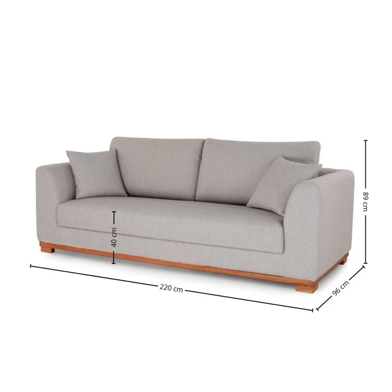 Sofá Venecia - Tela Aquaclean - 3 cuerpos - A fabricar en Gris - Sillones y sofás, Uruguay | Nyr, vista 4