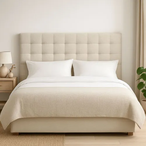 RESPALDO DE PARED MODENA GRIS 1 PLAZA en Beige - Respaldos de cama, Uruguay | Viasono