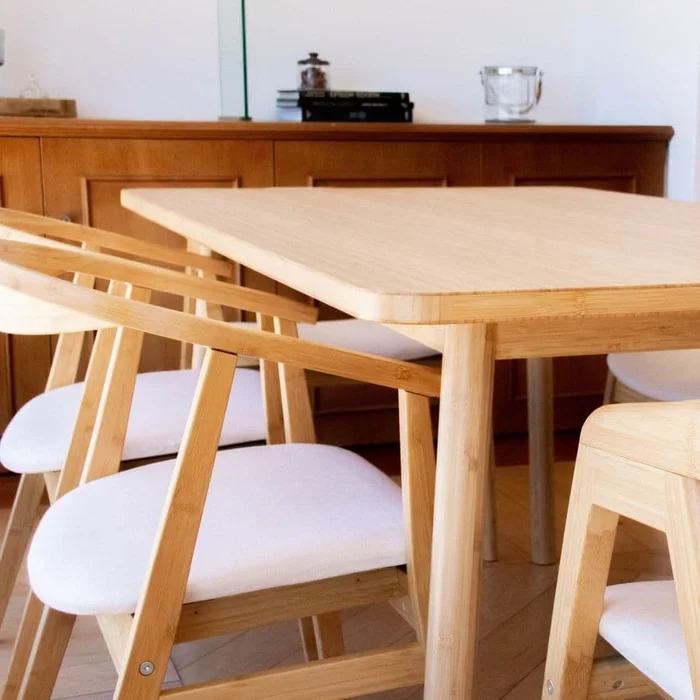 Mesa Malmo en Madera natural - Muebles, Uruguay | Uruguay Bamboo, vista 3