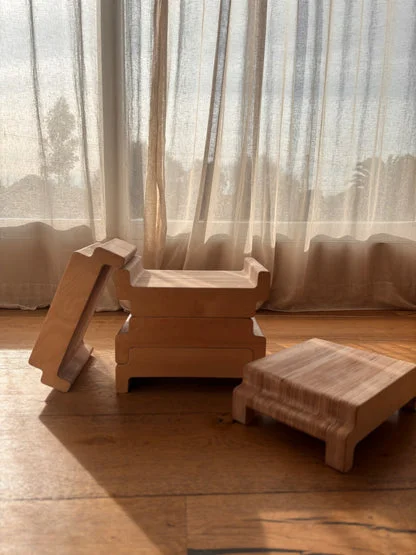 Banco individual Japonés en Madera natural - Butacas, banquetas y puffs, Uruguay | La Pieza, vista 5