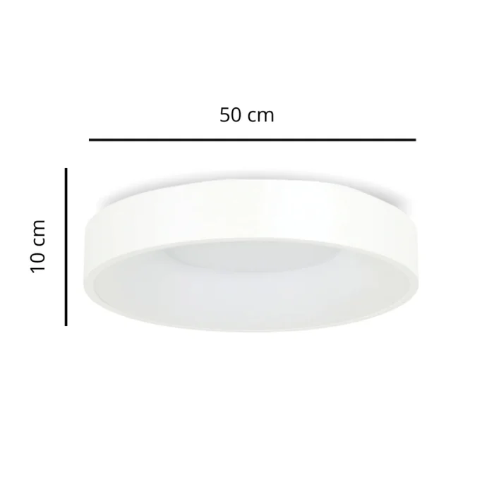Plafon LED Redondo Philly 50 CM Blanco en Blanco - Lámparas colgantes, Uruguay | Serlux, vista 7