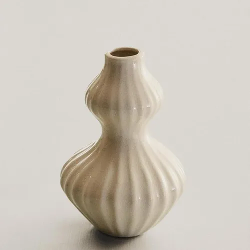 JARRÓN PEQUEÑO CERÁMICA ESMALTADA RAYAS - Jarrones, Uruguay | Zara Home