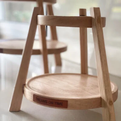 Mini torre de madera para mesas – doble plato en Madera natural - Decoración, Uruguay | Dreams On Time, vista 5