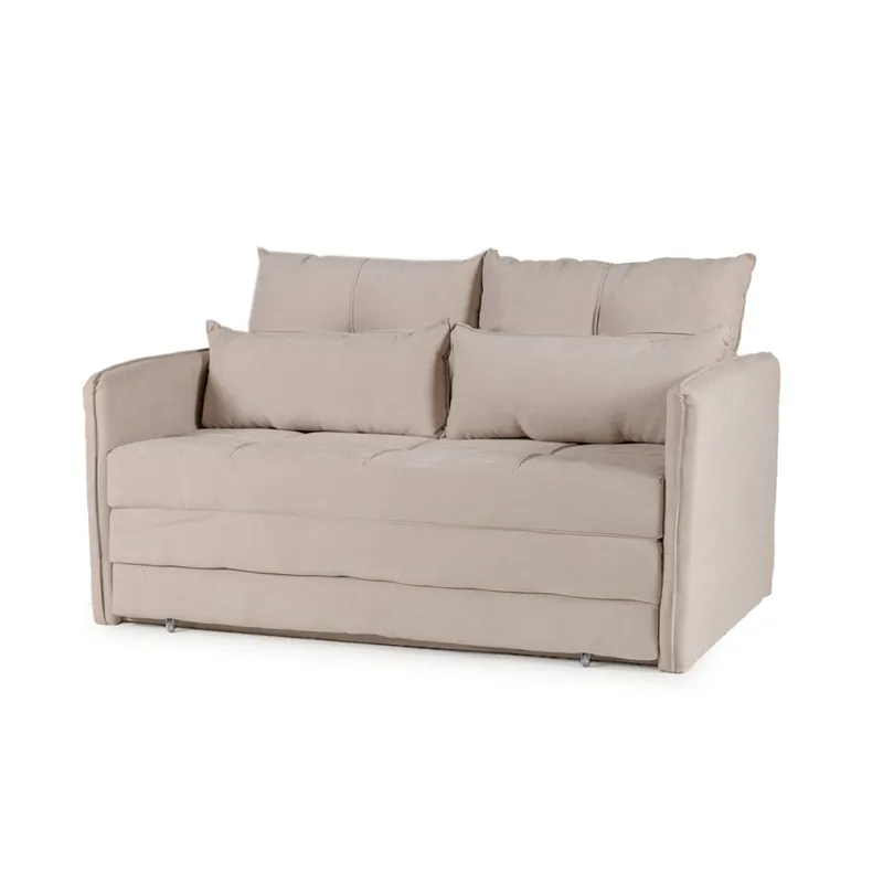 Sofá Cama Maya - Tela Microfibra - Berlin 02 (Beige) en Beige - Sillones y sofás, Uruguay | NYR