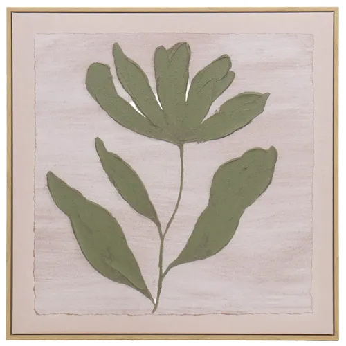 Cuadro Leaf I, 60x60, Verde Papel H1gca250909a en Verde - Decoración de pared, Uruguay | Divino
