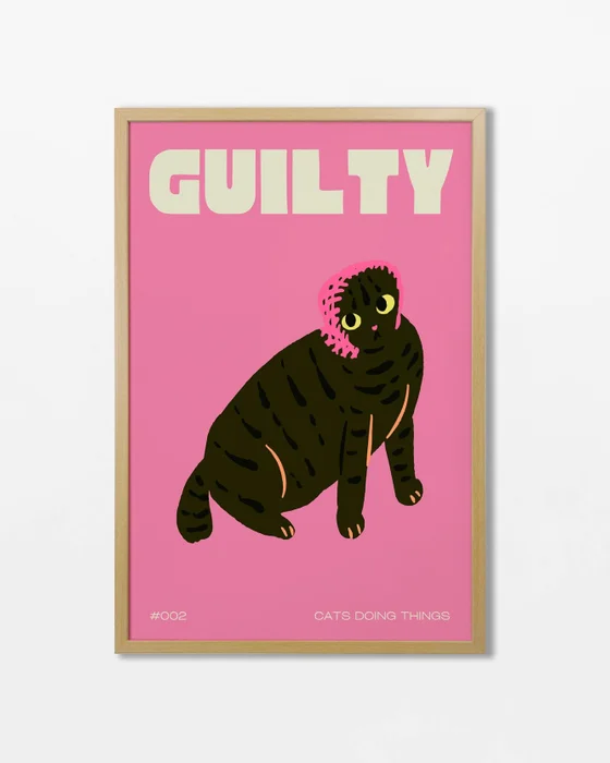 Cat - Guilty en Rosa - Láminas, Uruguay | La Cuadrería