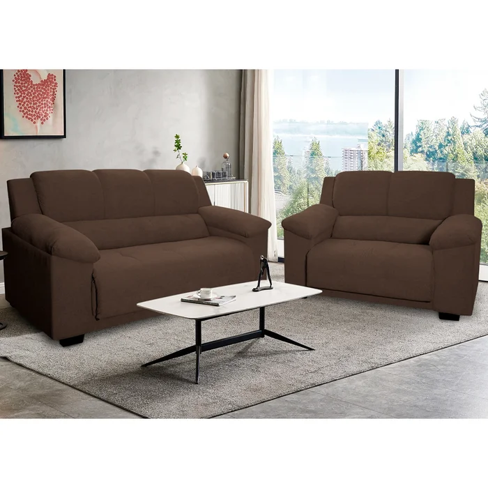 Juego De Living Sillon Sofa 2 Y 3 Cuerpos Tela en Marrón - Sillones y sofás, Uruguay | Soy Hogar, vista 2