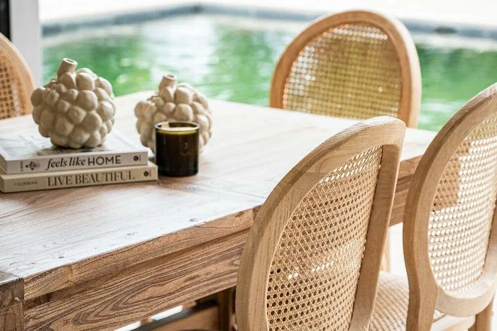 MESA COMEDOR EXTENSIBLE - 1.40 A 1.90 MTS - OLMO en Madera natural - Mesas de comedor, Uruguay | La Iberica, vista 17