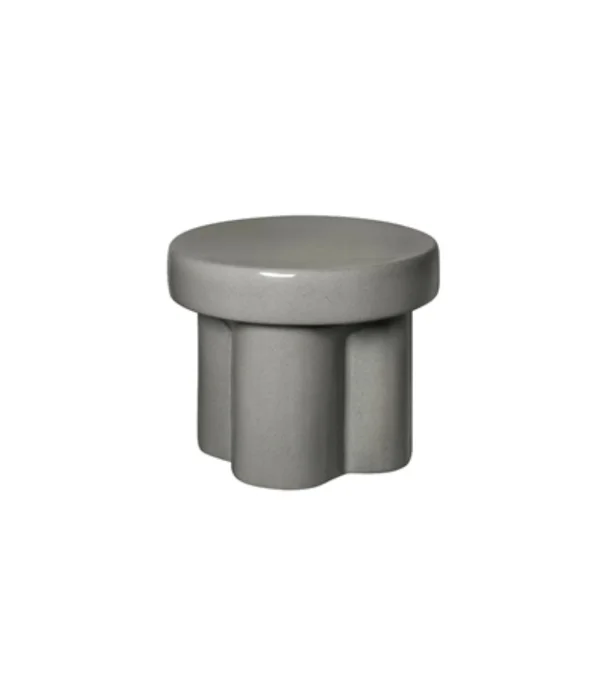 BANCO CERAMICA BL TORU ELEPHANT SKIN D40XH33 en Gris - Butacas, banquetas y puffs, Uruguay | Más Infinito Casa
