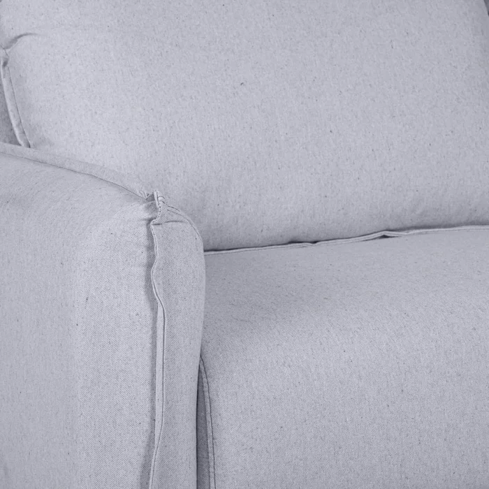 Sofá 3 Cuerpos Tela Gris Charlotte en Gris - Sillones y sofás, Uruguay | Divino, vista 6