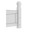Respaldo Queen Madera Maciza 160cm - Blanco en Blanco - Respaldos de cama, Uruguay | Rústico Hogar, vista 3 de 4