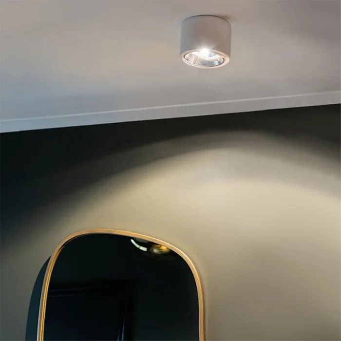 Downlight Lux Circular AR111 Machado Blanco en Blanco - Lámparas colgantes, Uruguay | Serlux, vista 2