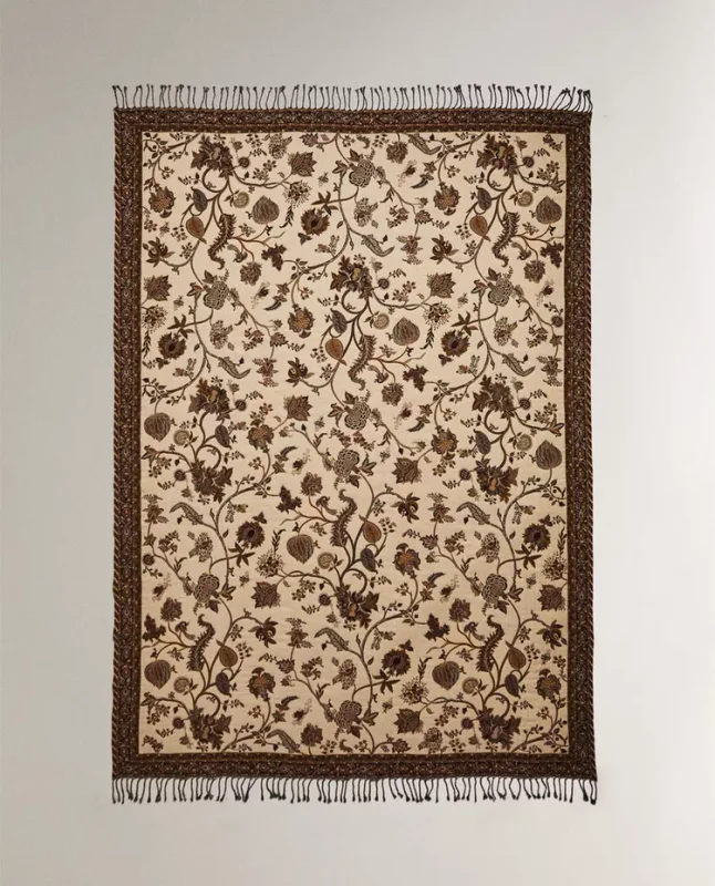 MANTA JACQUARD FLORES, Uruguay | Zara Home, vista 3